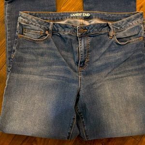 Women’s Lands End Mid-Rise Straight Leg Jeans